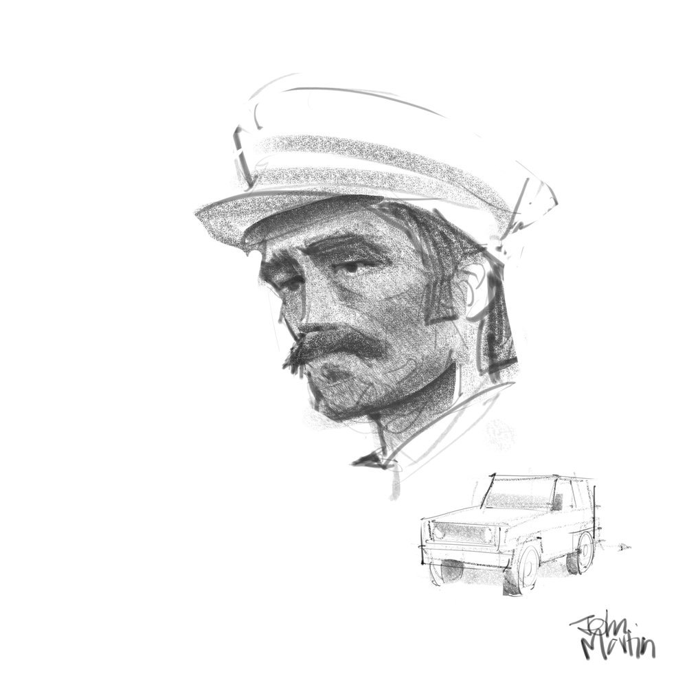 Painted portrait study